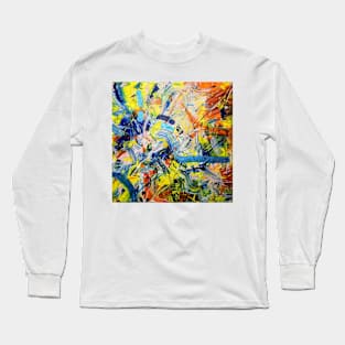Explore - colorful abstract acrylic painting Long Sleeve T-Shirt